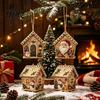 Personalisierte Zimmerdekoration DIY Weihnachts-Perlenkunst-Malerei Hängender Anhänger Bausatz 3D-Perlen Lebkuchen Feiertagsdekoration Haus Handgemacht