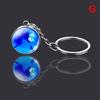 Animal Keychain Tiger Wolf Double Side Glass Ball Key Chain Key Ring KeyChain