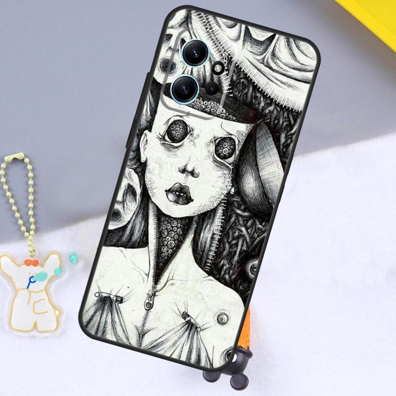 Horror Manga Style Case For Xiaomi Redmi Note 13 9 10 11 12 14 15 Pro Plus Cover For Redmi 15 C 14C 10C 12C 13C