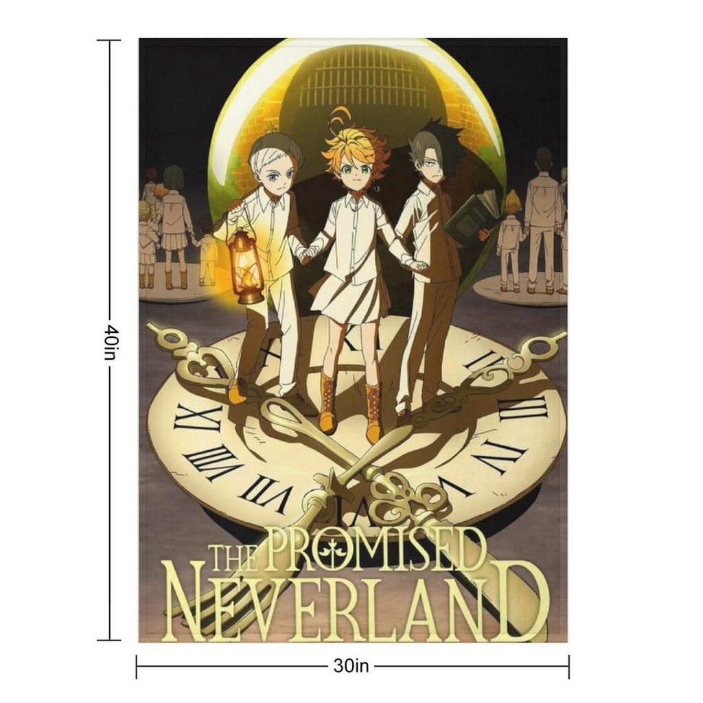 The Promised Neverland Trio Throw Blanket Sofas Beautifuls Luxury Designer Cute Plaid Blankets