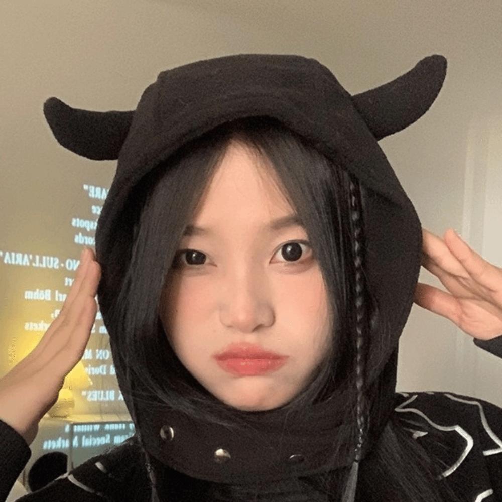 Ear Protection Lei Feng Cap Plush Winter Pullover Cap Personalized Demon Ear Hat  Autumn/Winter