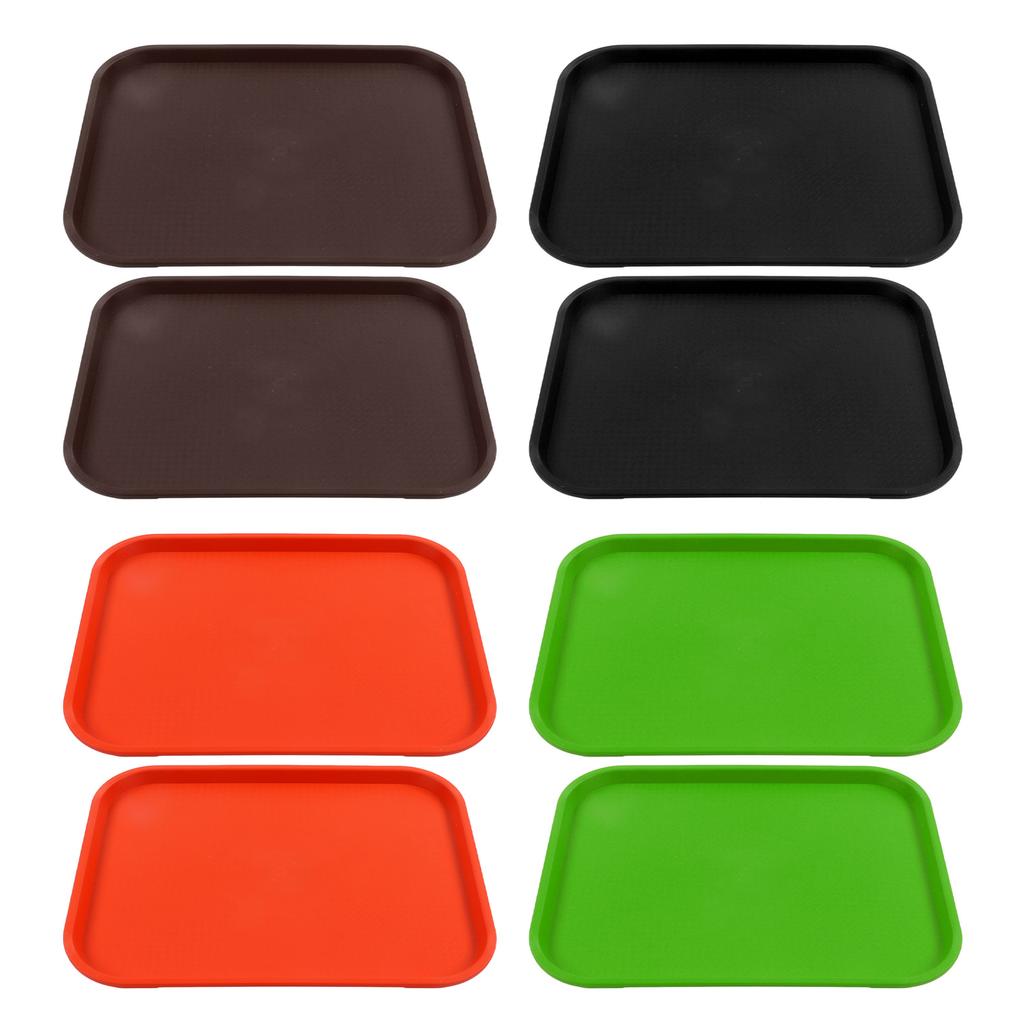 Food Service Tray Fast Food Tray Wide Applications Anti Slip Surfaces Rectangular for Restaurants for Dessert Shops for Cafes