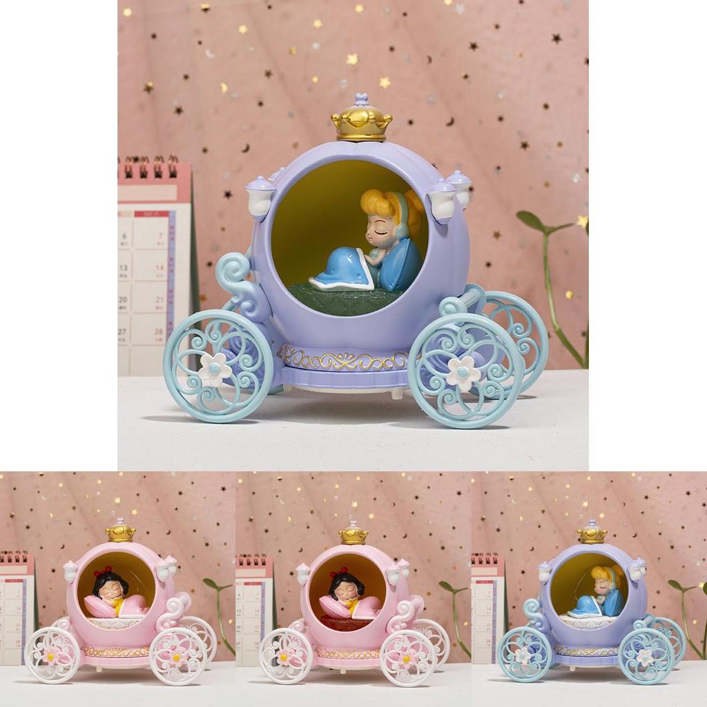 Princess Carriage Starlight Music Children's Night Light Birthday Gift Desk Decoration
