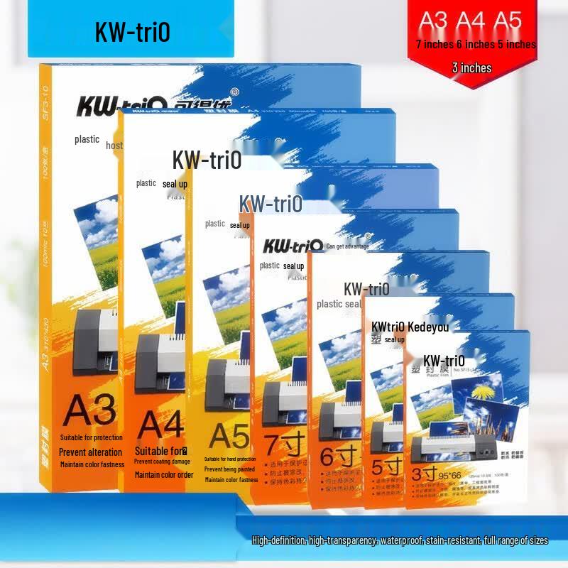 KW-triO 3-inch Photo Laminating Film CN plug (adapter included)