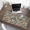 Protective Vinyl Mat For Companies And Offices Floral Patchwork 100X50 Cm