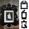 Halloween Krähe Fledermaus Vintage Bilderrahmen Schwarz Atmosphäre Dekorationen Verzierter Fotorahmen Halloween Tischschmuck