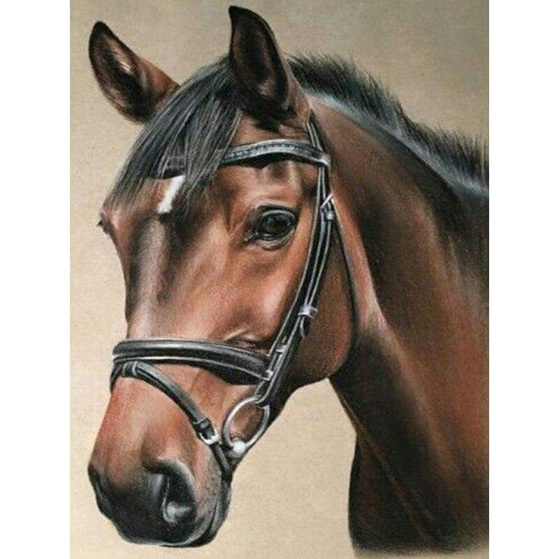 

Набір для малювання 5D своїми руками. Кінь, що скаче. Алмазна вишивка. Стрази. Прикраси для дому. Square 25x35cm