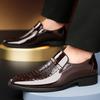 Herren Klassische Kleiderschuhe Herren Business Lederschuhe Übergröße Büro Hochzeitsparty Oxford Schuhe Spitze Zehenpartie Plateau Arbeit Loafer