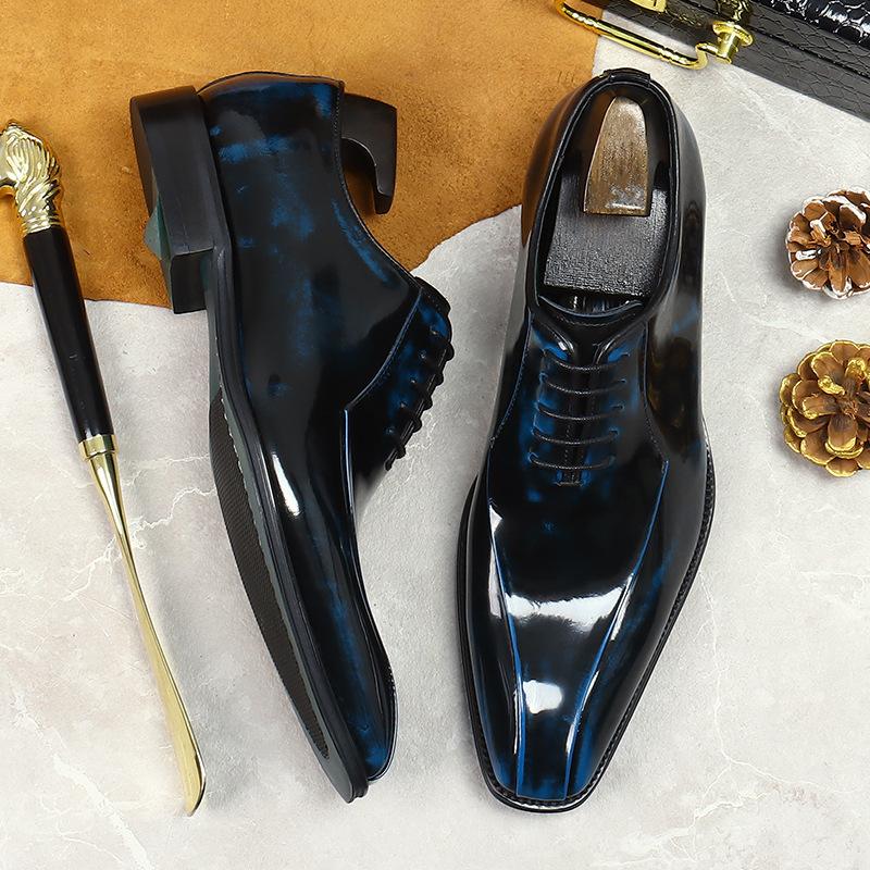 Ανδρικά Γαμήλια Oxford Παπούτσια Κυρίων για Πάρτι, Φόρεμα, Γνήσιο Γυαλιστερό Δέρμα, Casual, Μυτερή Μύτη, Επίσημα Παπούτσια για Άνδρες