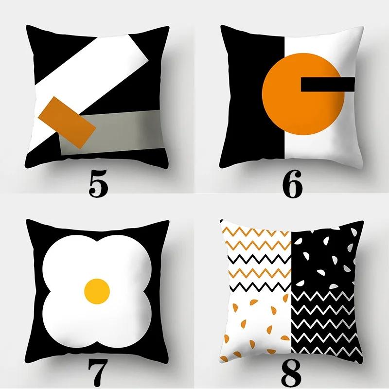 Black and White Series Cushion Cover 45cmX45cm Pillow Case Square Sofa