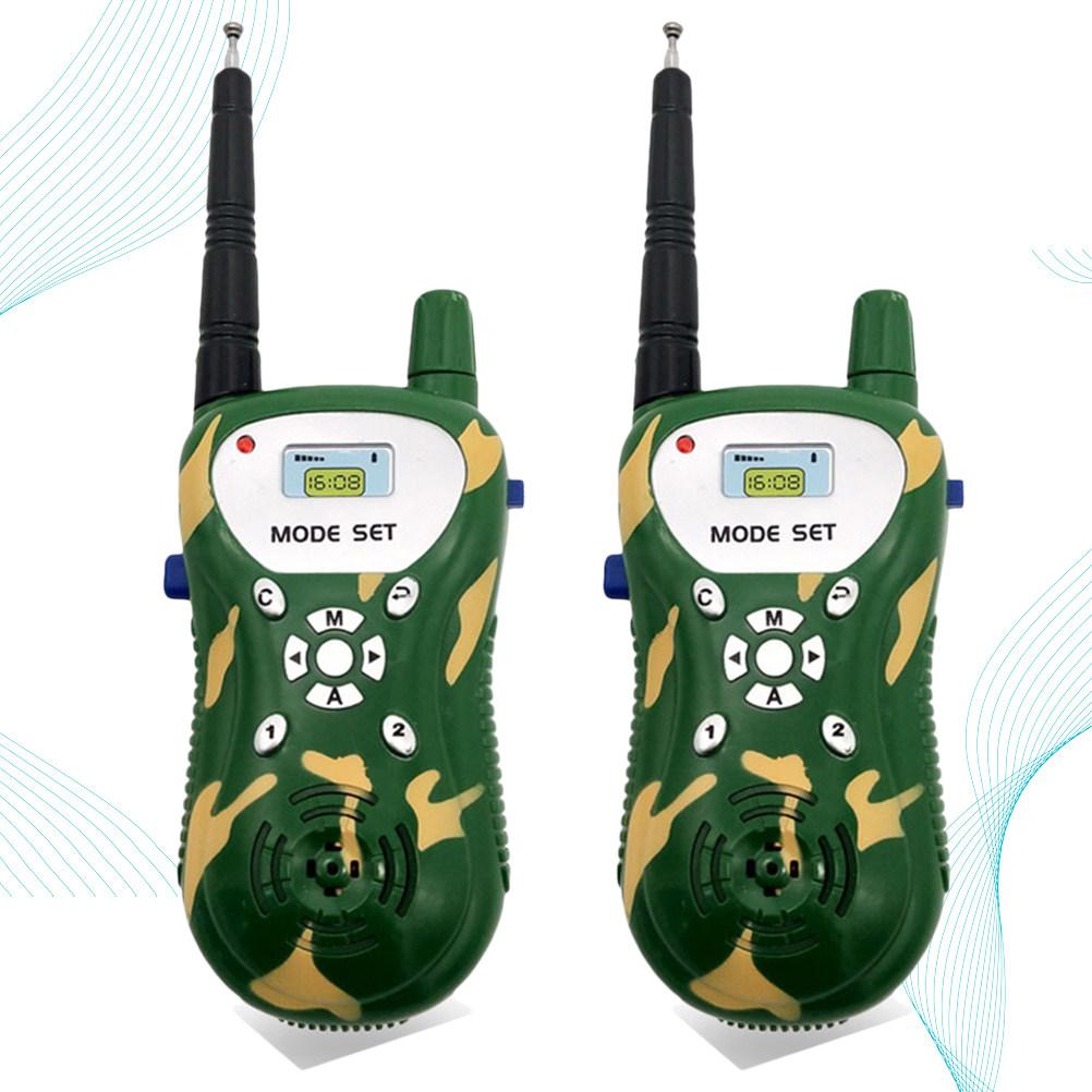 2 Stück Kinder Walkie-Talkie Handfunkgerät mit Sprachfunktion Tragbares Outdoor-Gerät für Kinder
