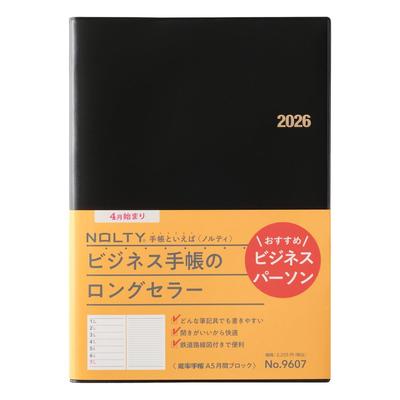 NOLTY April A5 9607 Planner, 2026, Start, Weekly, Black,