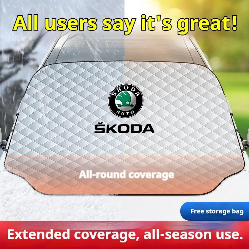 Kryt předního skla auta / ochrana proti sněhu / sluneční clona vhodný pro Škoda Octavia, Superb, Swift, Kodiak, Karoq, Fabia, Kamiq