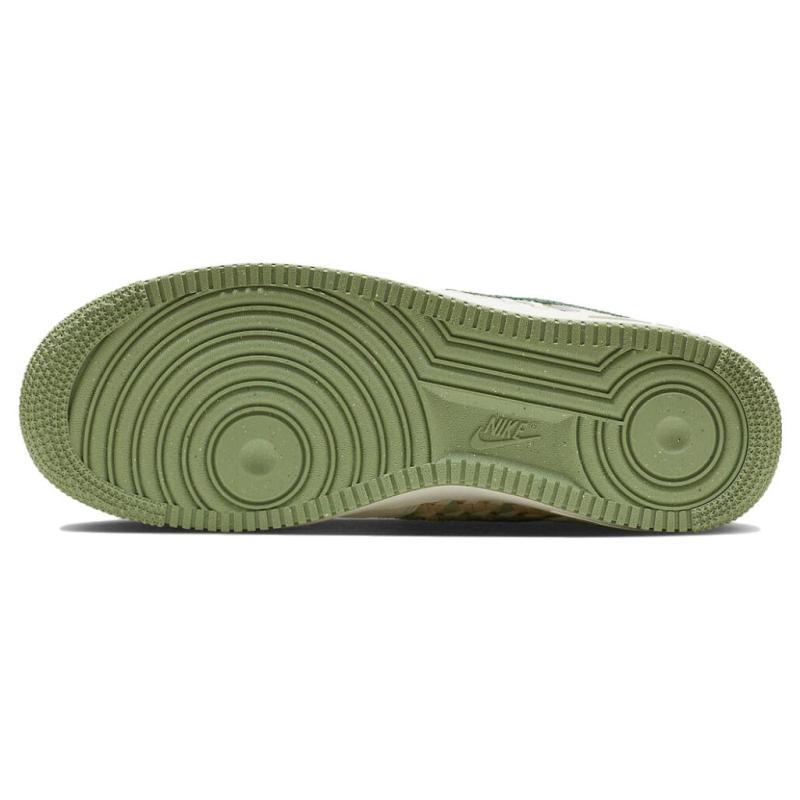 Nike Air Force 1 Low '07 Premium NAI KE Bamboo Weave Sail Gorge Green Sneakers FN0369-100