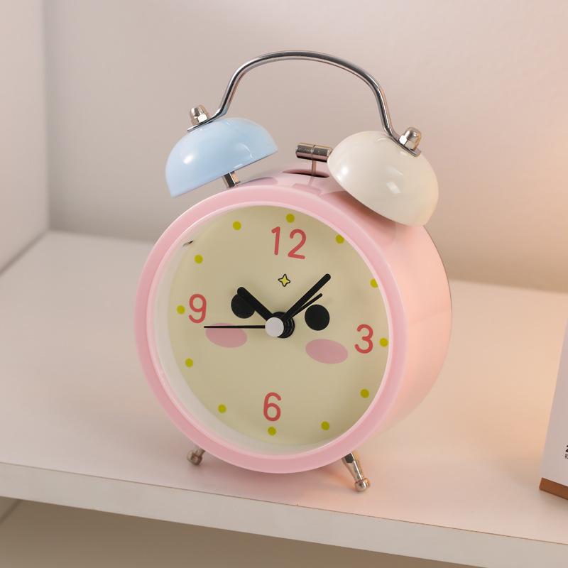 Cute clock for desktop students Children's high-value oversized clock Learning living room Mini mechanical alarm clock