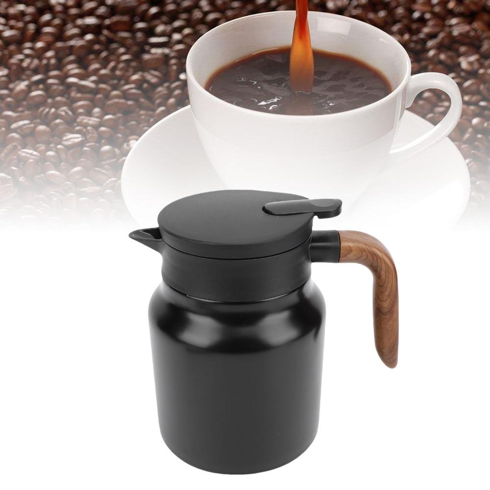Built-in Filter Vacuum Insulated Tea Pot Stainless Steel Thermal Beverage Pitcher Home Use