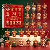 Decorative Keychain for Backpacks Highland Cow Advent Calendar, 24 Pcs Acrylic Hanging Ornaments Christmas Cartoon Character Tree Decoration, Festive