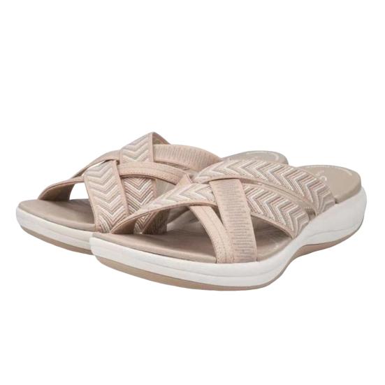 

1 пара женских летних сандалий из искусственной кожи с перекрестными ремешками, без шнуровки на плоской подошве, противоскользящие, легкое движение, износостойкие, повседневные, для отдыха, пляжа, для дома, пары 40