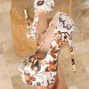 New Design Printing Peep Toe Woman Pumps Sexy Elegant Fetish Stiletto High Heels Nightclub Party Shoes