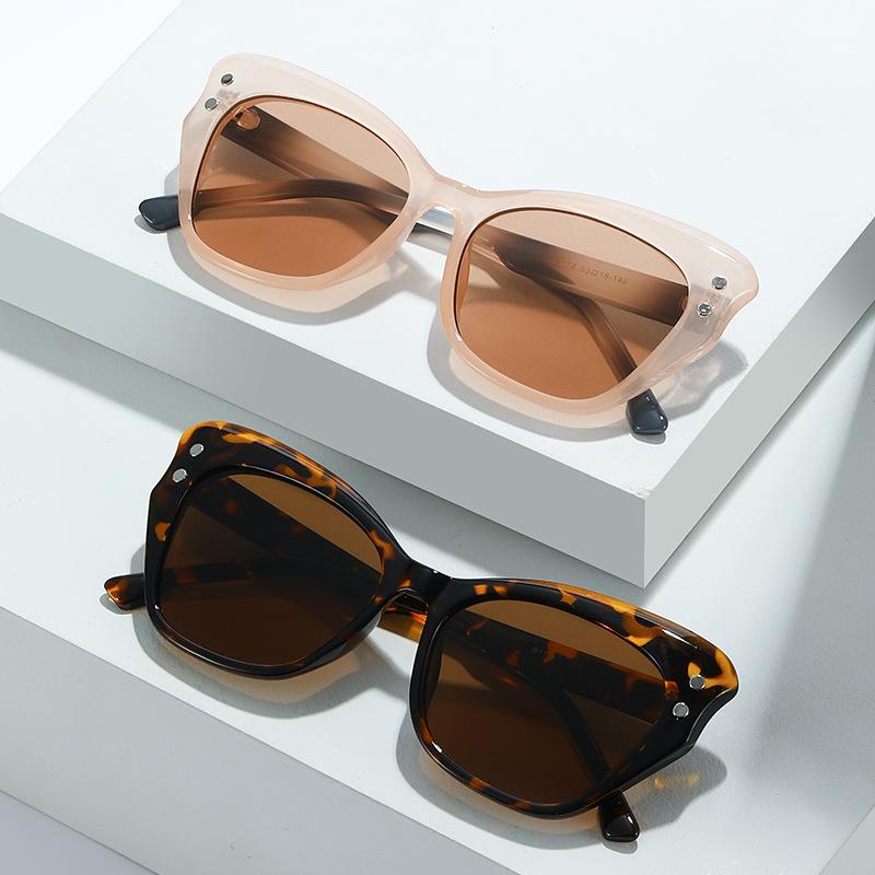 New Cat Eye Sunglasses European And American Internet Celebrities Glasses Of The Same Color Women'S Cat Walk Street Sunglasses