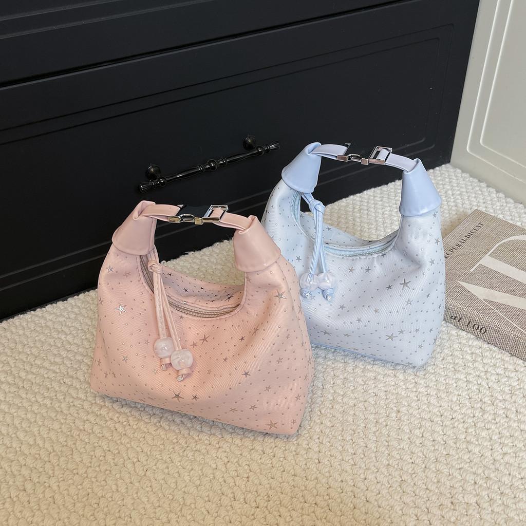 Korean Style Starry Handheld Bag With Soft Composite Fabric For Daily Use