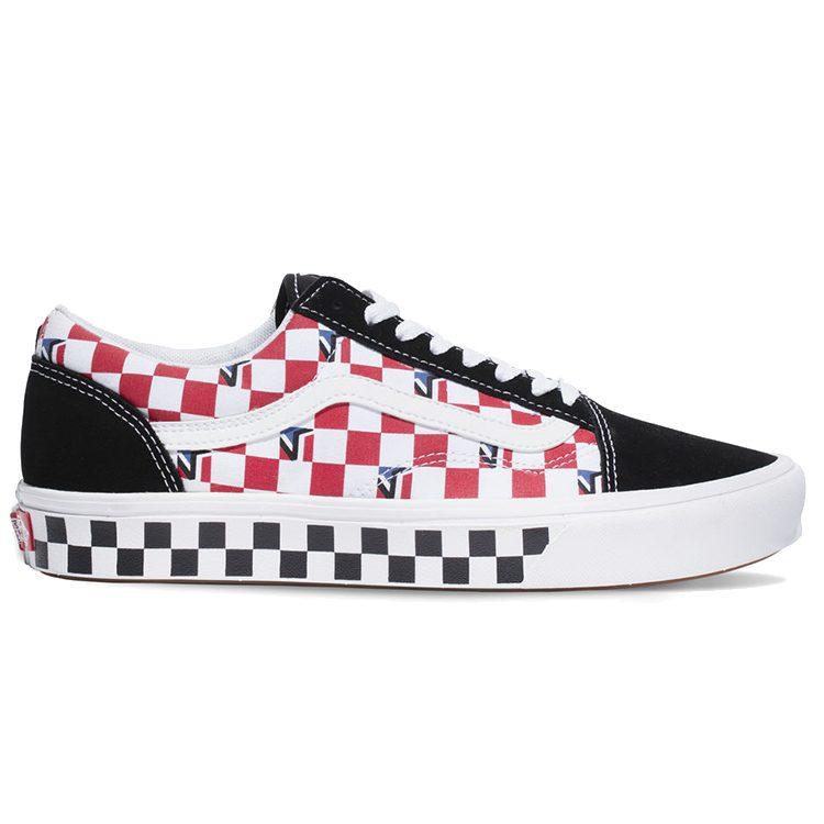 Vans Comfycush Old Skool Dimension In Checkerboard 'Black Red Blue' VN0A3WMA1NG