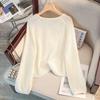 Women's Round Neck Loose Knit Sweater with Sequin Detail