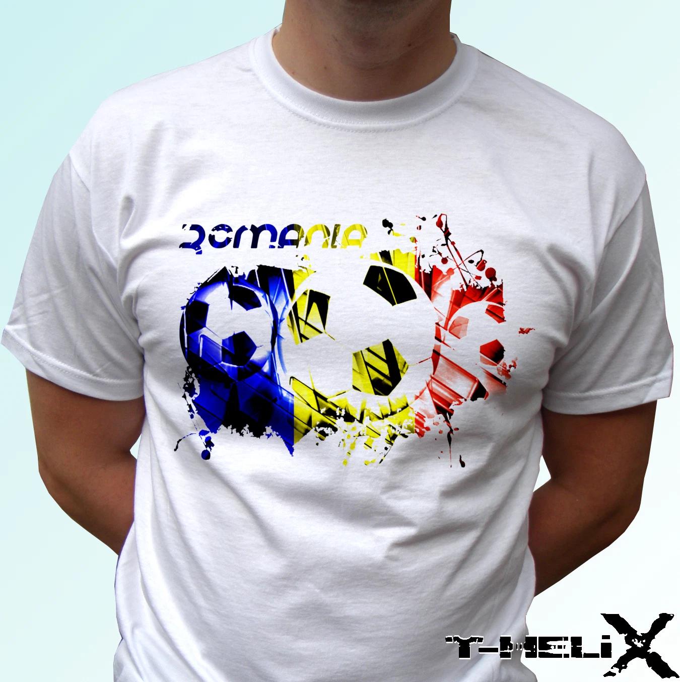 Romania football flag - white kids boys T-Shirt top soccer design - s s kids baby 100