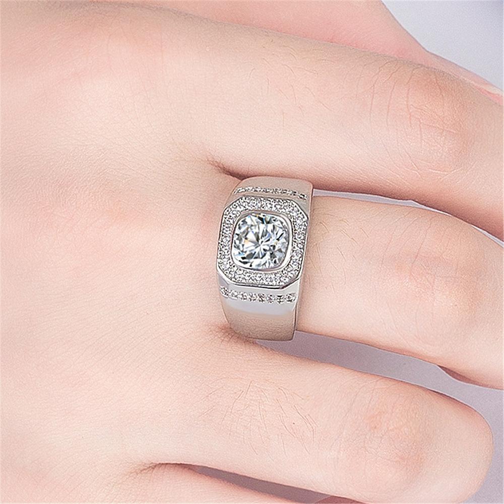 Prsten dominantní pánský diamantový módní pár prsten živý pánský prsten šperky