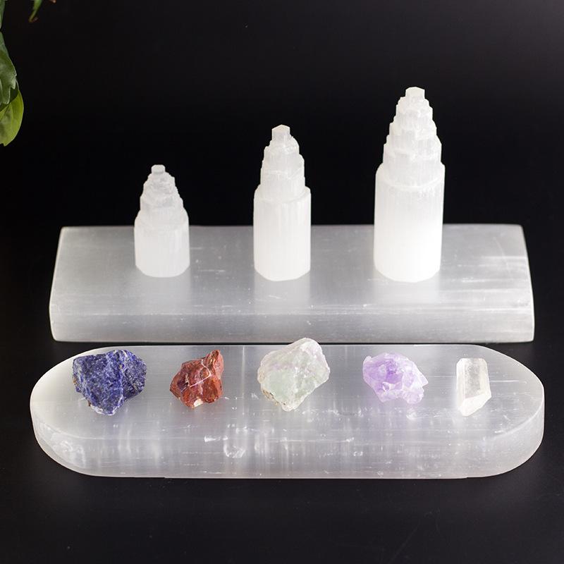 Selenite Translucent Gypsum Yoga Crystal Board - Moroccan Decorative Sheet