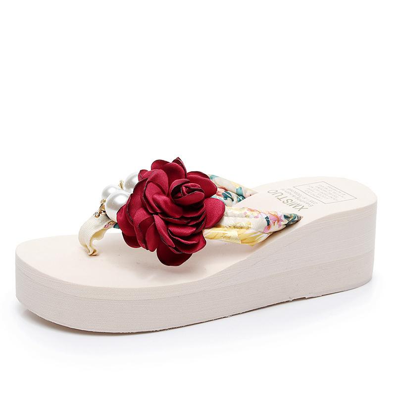 Summer Non Slip Children's Flip Flops Girls Fashion Beach Shoes Pinch Sandals Female Flowers Slippers Wear