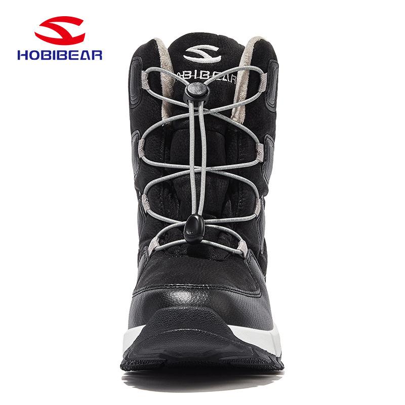 Happy Bear Kids' Fleece-Lined Snow Boots: Warm, Thick, Cotton, Mid-Calf, Cold-Resistant Boots for Boys & Girls