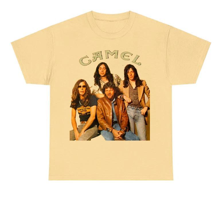 

Camel Band Members Graphic Tee Yellow Haze Cotton T Shirt Size S-5XL 5XL різнокольоровий