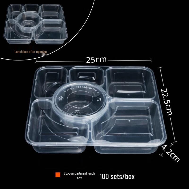 MOLUONA Disposable Plastic Food Containers with Lids