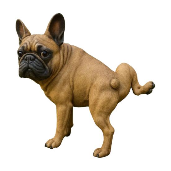 French Bulldog Garden Statue Lifelike Design Resin Dog Shape Figurine Ornament Home Garden Table Decor