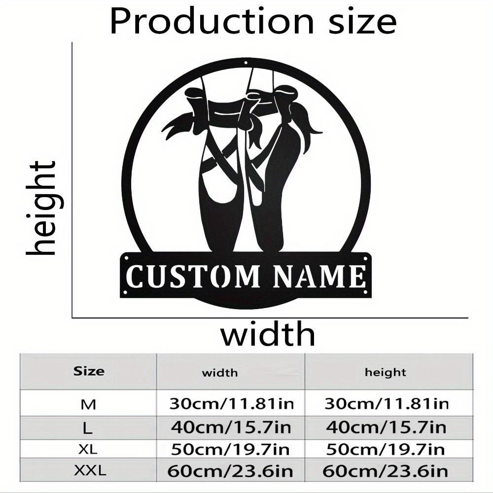 

Metal Sign Ballerina Silhouette Custom Home Decor Door Plate Outdoor Kitchen Wall Art Gift 30cm