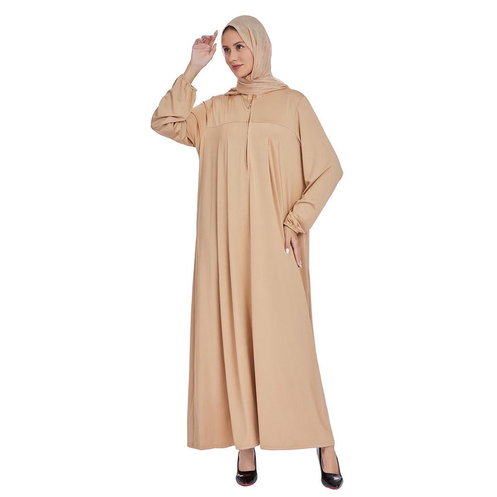 Women's Fashion Loose Fit Stand-Up Collar Dress for Middle East and Southeast Asia Markets