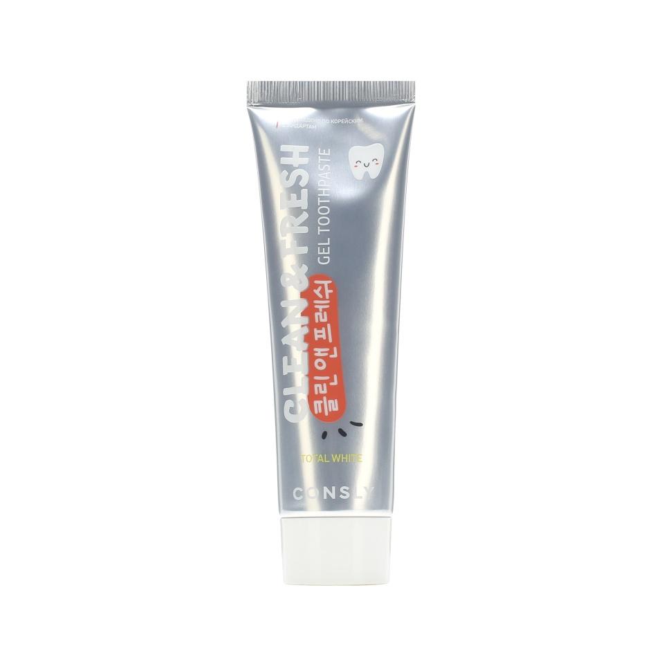 

Consly Total White Fluoride Whitening Gel Toothpaste Гелевая отбеливающая зубная паста с фтором Total White 105г