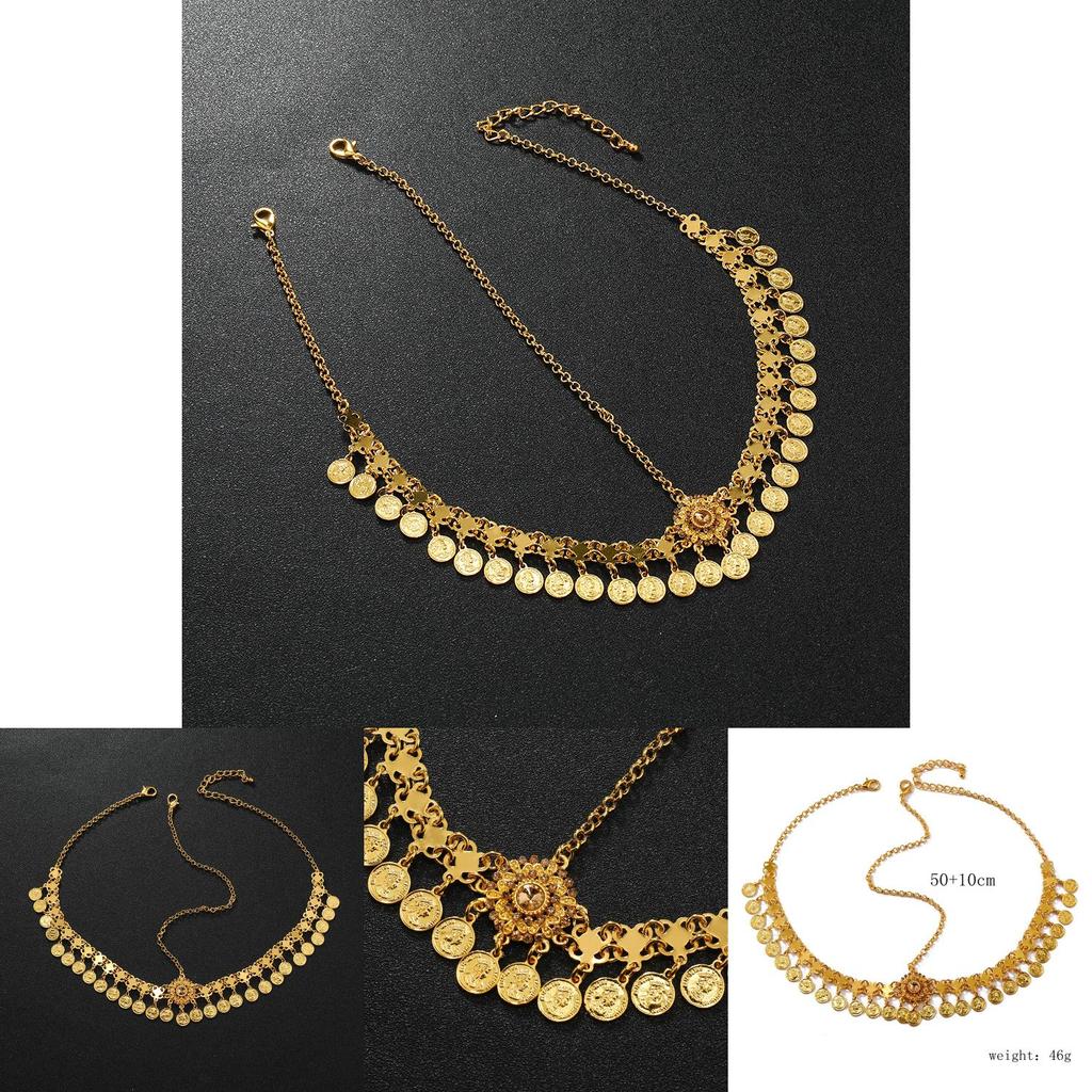 Euro Ethnic Style Alloy Water Drop Flower Hair Band With Geometric Design For Weddings