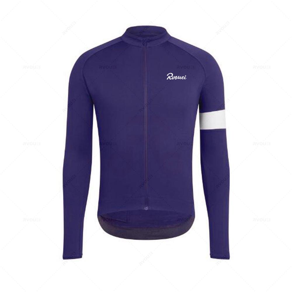New Rvouei Profession Team Spring Long Sleeve Cycling Jersey Set Men Bicycle Clothes MTB Bike Jersey Bib Pants Kit Ropa Ciclismo