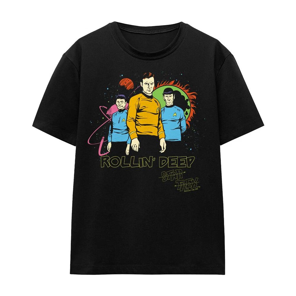 Star Trek Rollin Deep Ladies 100% Cotton T-shirt Mens Tees Top S-2XL, Black XL