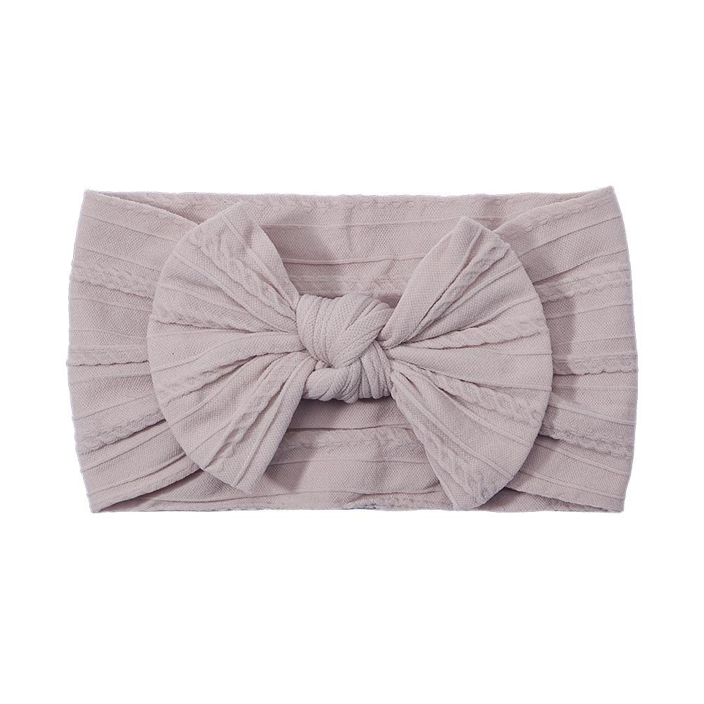 Solid Cable Bow Baby Headband for Child Nylon Layers Headwear Kids Elastic Turban Headwraps Newborn Boys Girls Hair Accessories