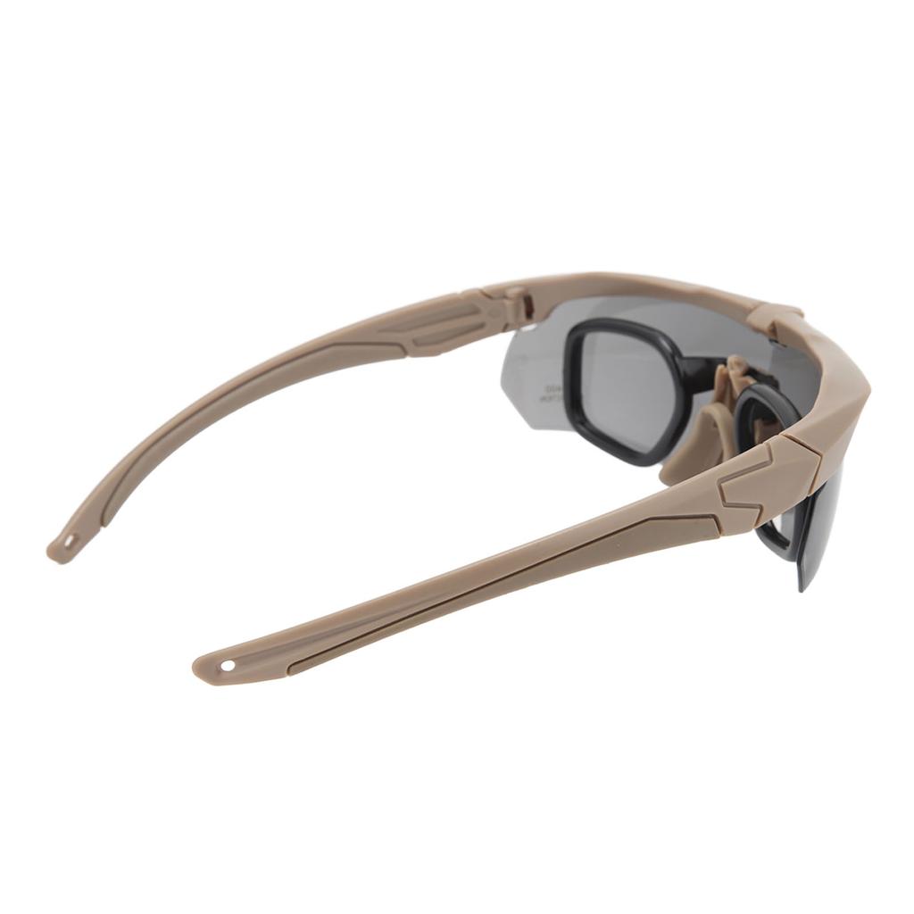 Skjutglasögon UV-skyddande Utomhus Militärglasögon Vind- Dammsäkra Halvram Motorcykelglasögon Ögonskydd för