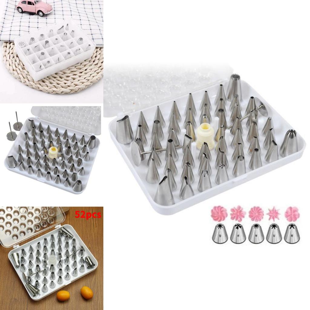 Korean Style Icing Nozzles Kit With Stainless Steel Tips For Cake And Cookie Decoration