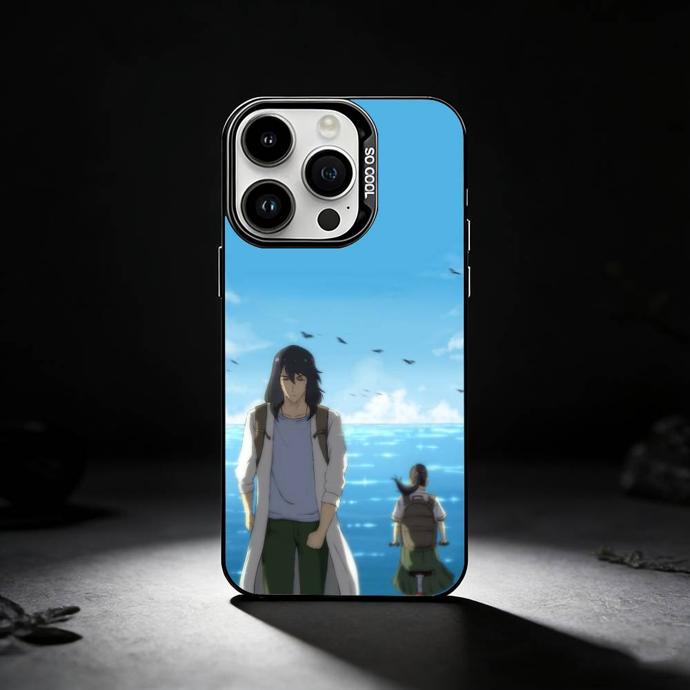 A-Anime S-Suzume Phone Case For iPhone 17,16,15,14,13,12,11 Plus,Pro Max,XS,Colored Silver Phone Case