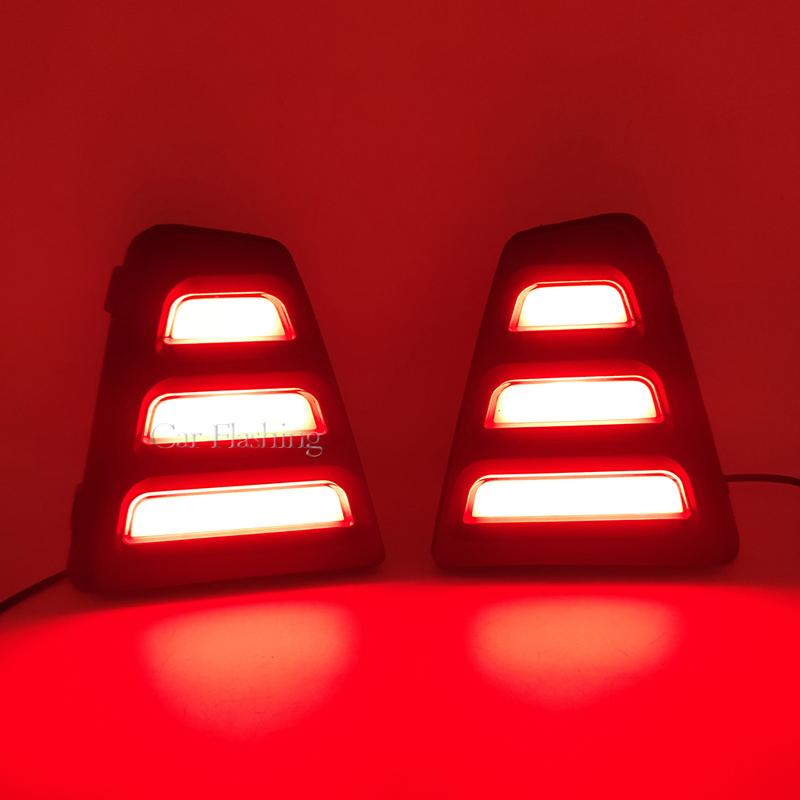 1 Set For Honda Jazz FIT 2014 2015 2016 2017 Multi-functions Car LED Rear Fog Lamp Brake Light Turn Signal Light Reverse Lamp