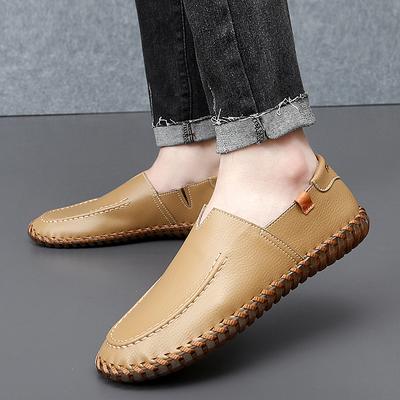 Autumn Men's Casual Shoes Soft Handmade Leather Men Style Shoes Comfortable Men's Breathable Men’s Loafers Sneakers Large Size