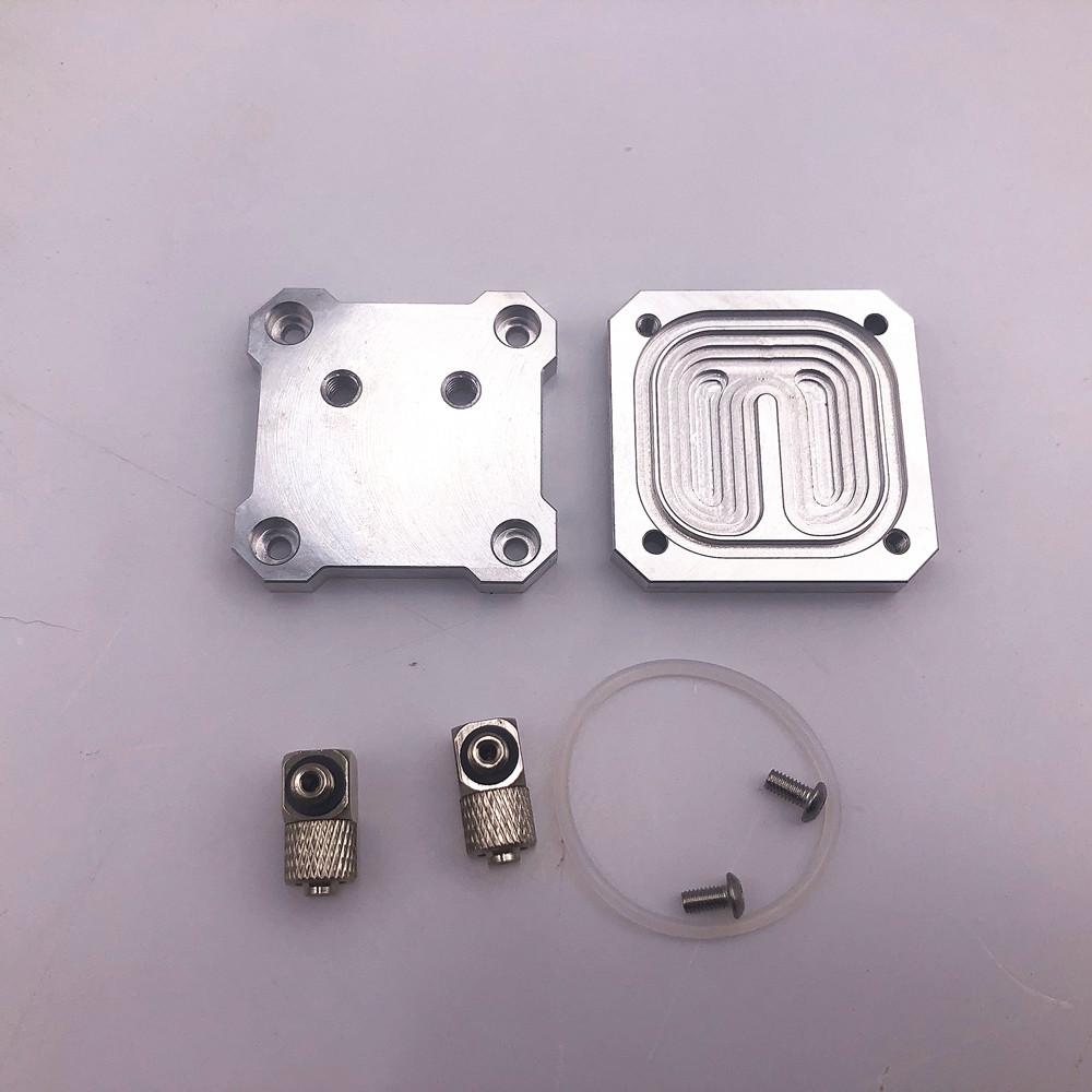 Funssor Nema17/NEMA14 Flachschrittmotor Wasserkühlungsplatte aus CNC-gefrästem Aluminium für 3D-Druckermotoren