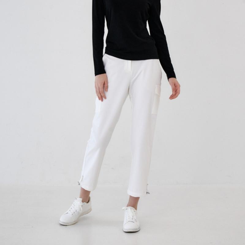 Goxo Women Fit Cargo Pants Two Way White