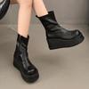 Wedges Women Ankle Boots High Heels Fashion Shoes Winter Dress New Chelsea Boots 2025 Casual Goth Motorcycle Botas Mujer Zapatos